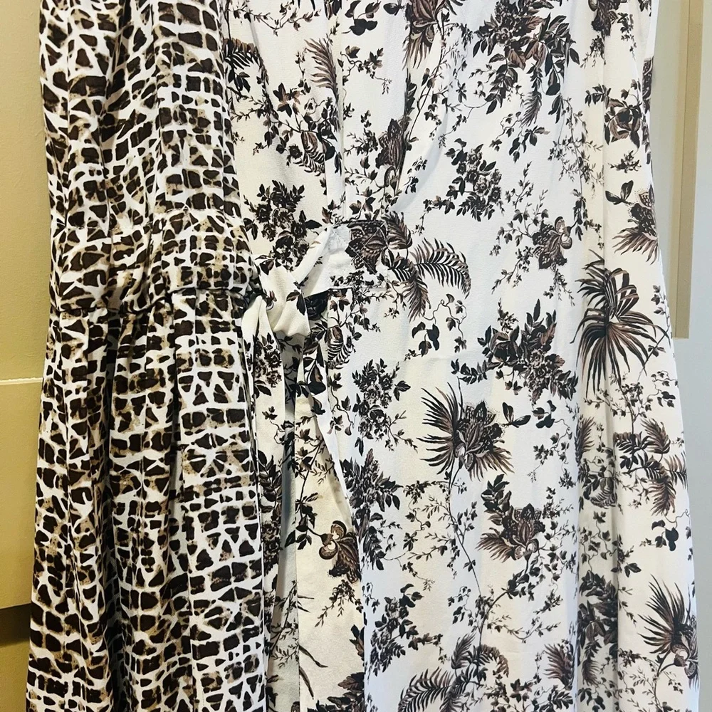 Tory Burch Runway Whey Tropicale 100% Silk Midi Dress Sz 8 NWT